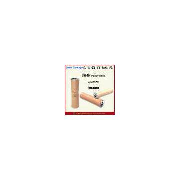 Mini Wood Design Mini USB Battery Pack 2200mah Intelligent MCU controller