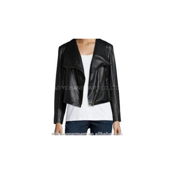 Women Leather Jackets With Lapel