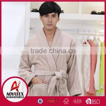 100% Cotton Fashion Long Sleeve Comfortable Bathrobe photo-5