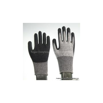 HPPE Crinkle Latex Dipped Cut Resistant Gloves