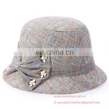 Wholesale Fashion Ladies Linum Equestrian Cap photo-3