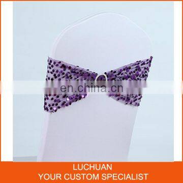 Hot Sale Shiny Spandex Chair Sash With Buckle photo-4