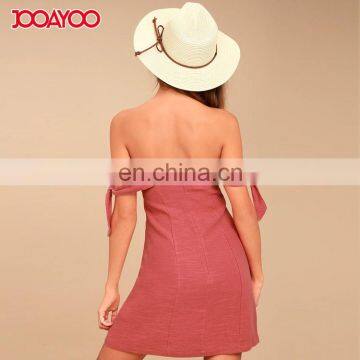 Woman Sexy Clothing off Shoulder Fashion Short Ladies Dress Summer Mini Dress photo-4