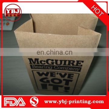 2016 YBJ custom printed food bag kraft paper valve sandwich bags packaging paper bag