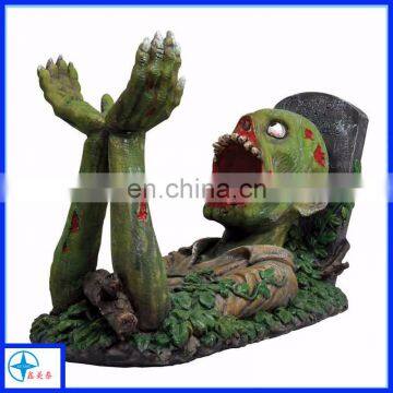 Zombie novelty resin wine bottle holder