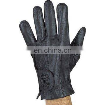 HMB-2092A LEATHER BIKER GLOVES RIDERS CHOICE BLACK