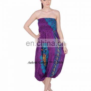 Jumpsuit Harem Beach Pants Gypsy india dance harem pants Peacock Rayon