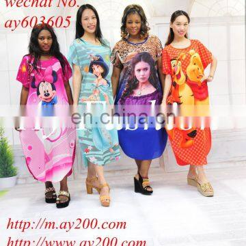 Factory Customized Women New Short Sleeve Casual One Piece Dress Chiffon Dresses photo-5