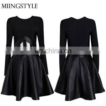 wholesale Newest Design long sleeve fashion bandage Cocktail Dress short party dress