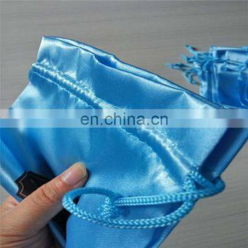 Large Light Blue Satin Hair Extension Packaging Bag Wholesales photo-2