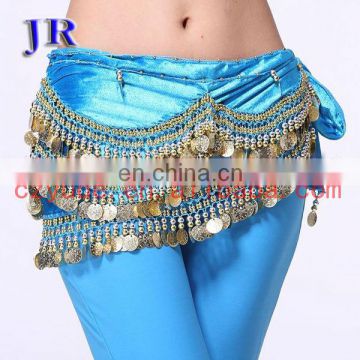 Crochet gold coins belly dance hip scarf belt for women Y-2028#