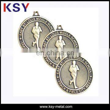 Custom sport award metal medallion for Louis school