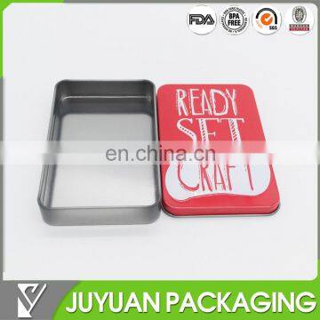 wholeslae rectangular empty printed tinplate tin cans with lid