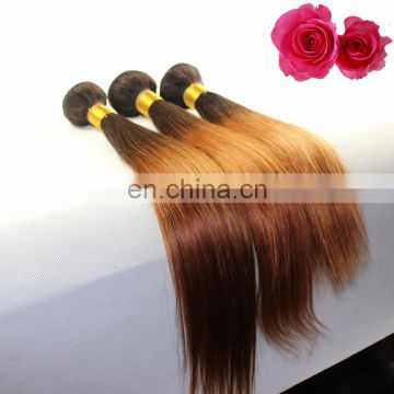 the best aliexpress hair Two tone Color ombre straight wave grade 7a virgin real mink Brazilian hair weave