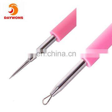 Covered by Non-toxic Silicone Cap Professional Acne Removal Needle Whitehead & Blackhead Removal Extractor Tool photo-3