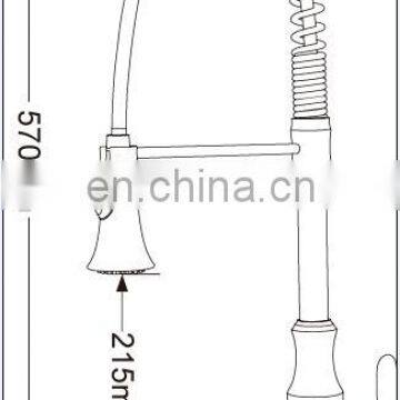 Economic Brass Kitchen Faucet Single Handle Pull Out Mixer Tap Gold Plated Kitchen Sink Faucets