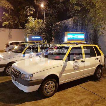 Taxi Top Media Display In Argentina Taxi Topper LED Display