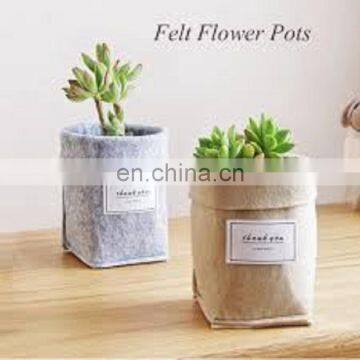 High Quality Low Cost Non Woven Felt Cloth Flowerpot photo-2