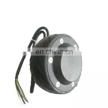 Single shaft 4 inch 24V/36V 200W gearless built in 1024 line encoder hub motor wheel for service robots