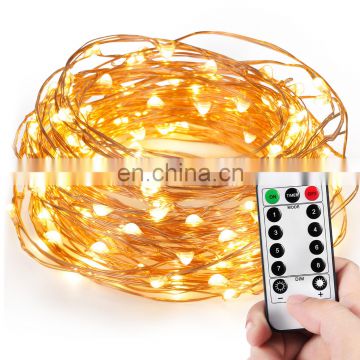 Fairy Lights Battery Operated String Lights Remote Control Timer Twinkle String Lights 8 Modes