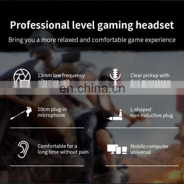 New Gaming Headset Suitable for PUBG Competition Dual Microphone Pluggable AKP9