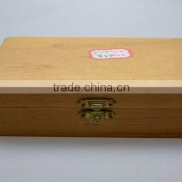 Natural Color Varnished Solid Wooden Box Compartment,hinge Wood Boxes Accept OEM photo-2