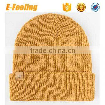 Wholesale 100% Acrylic Knitted Beanie With Label