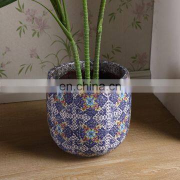 European Art Ceramic Planter Custom Garden Indoor Outdoor Large Fancy Vintage Purple Flower Pots for Home Decor photo-4