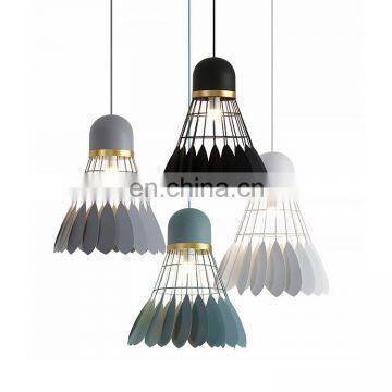 Badminton Shape Pendant Light European Style Design Holiday Indoor Decorative Metal Hanging Lighting for Home Decor photo-2