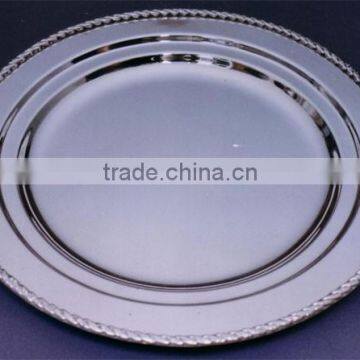 Silver Round Charger Plates