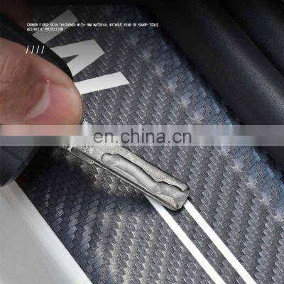 4pcs Car Sticker Door Carbon Leather Fiber Sill Plate For Ford Focus 2 3 MK1 MK2 MK3 MK4 VIGNALE ST-Line Accessories Car Styling photo-5