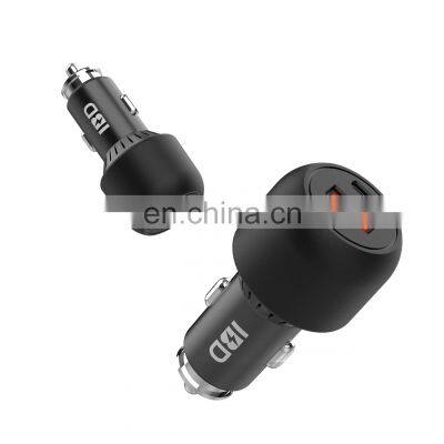 IBD Factory OEM Qc 3.0 95W 2 Port aluminium alloy  Car Charger Usb Support fast charging of Samsung NOTE 10/+/Macbook