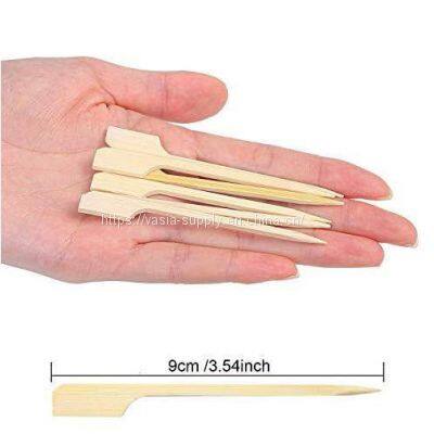 Disposable wholesale Bamboo paddle Skewer 3.5“ Bamboo paddle Skewer 9cm