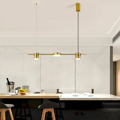 Gold or Black Simple LED Chandelier Modern Kitchen Island Long Hanging Light Dining Bar Office Coffee Restaurant Pendant Lamp photo-2
