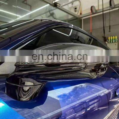 For Porsche 992 Taycan Dry Carbon Fiber Rearview Mirror Cover Replacement Style Exterior Side Mirror Cover