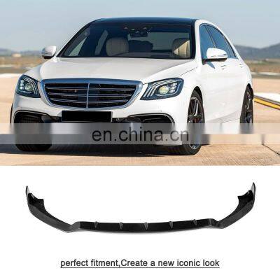 2018 New Wholesale Carbon Fiber Front bumper Lip for Mercede s Ben z  S-class W222 AMG