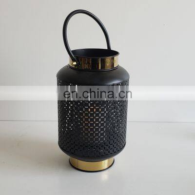 high quality Black Lantern Candle Holder Decorative Metal Candle Holder For Home Decor