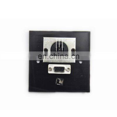 JS-WP105 Universal Power Aluminium Wall Mounted Panel Outlet Socket photo-3