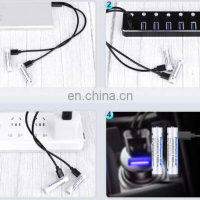 New Function 1.5V Aaa Size li Ion Rechargeable Aaa Usb Battery for Toys photo-4