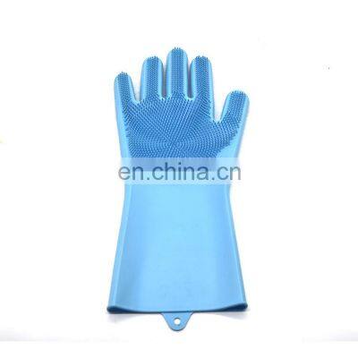 Customized Kitchen Cleaning Silicone Gloves Magic Brush Scrubber Rubber Gloves Dishwashing Gloves