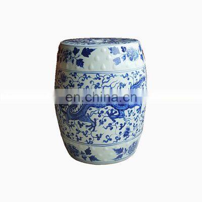 Classical Chinese Dragon Ceramic Porcelain Home And Garden Decor Stool