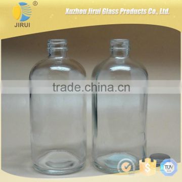 500ml Clear Glass Boston Bottle With Silver Screw Cap