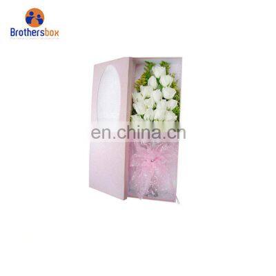 Luxury square design cardboard gift packaging paper flower box