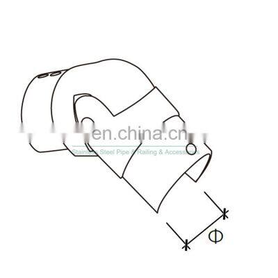 Home Stair Ajustable Slot Tube Connect 304 316 Stainless Steel Railing Solt Pipe Elbow Fittings photo-2