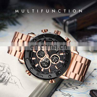 China Bulk Wholesale SKMEI 1636 Stainless Steel Men Wrist Watches Luxury Male Analog Digital Watches