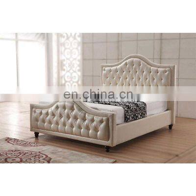 America Style Princess Leather Bed Modern Headboard Wooden Structure Bedroom Furniture Soft Bed Frame photo-5