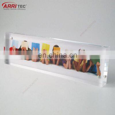 A3 Photo Frame Rectango High Transparency Polished Picture Block Clear Acrylic Magnetic Photo Frame