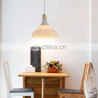 HUAYI Modern Simple Style Iron Wood Indoor Bedroom Home 60w Hanging Chandelier Pendant Lamp