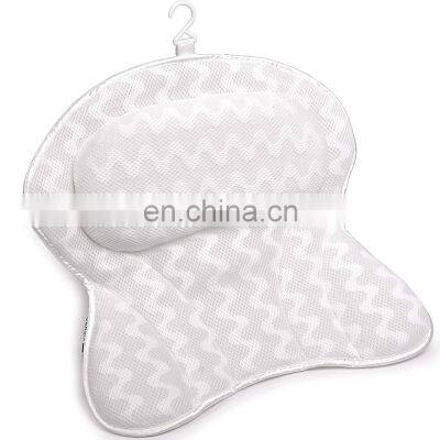 Neck Support Luxury Anti-Slip 4D Mesh Bath Tub Non Slip Spa Wasable Bath Pillow for Tub Head Rest photo-2