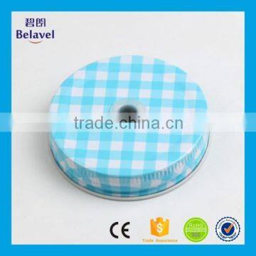 Bulk Sale Grid Shape Custom Screw Metal Lid for Mason Jar With Hole Quality Choice photo-4
